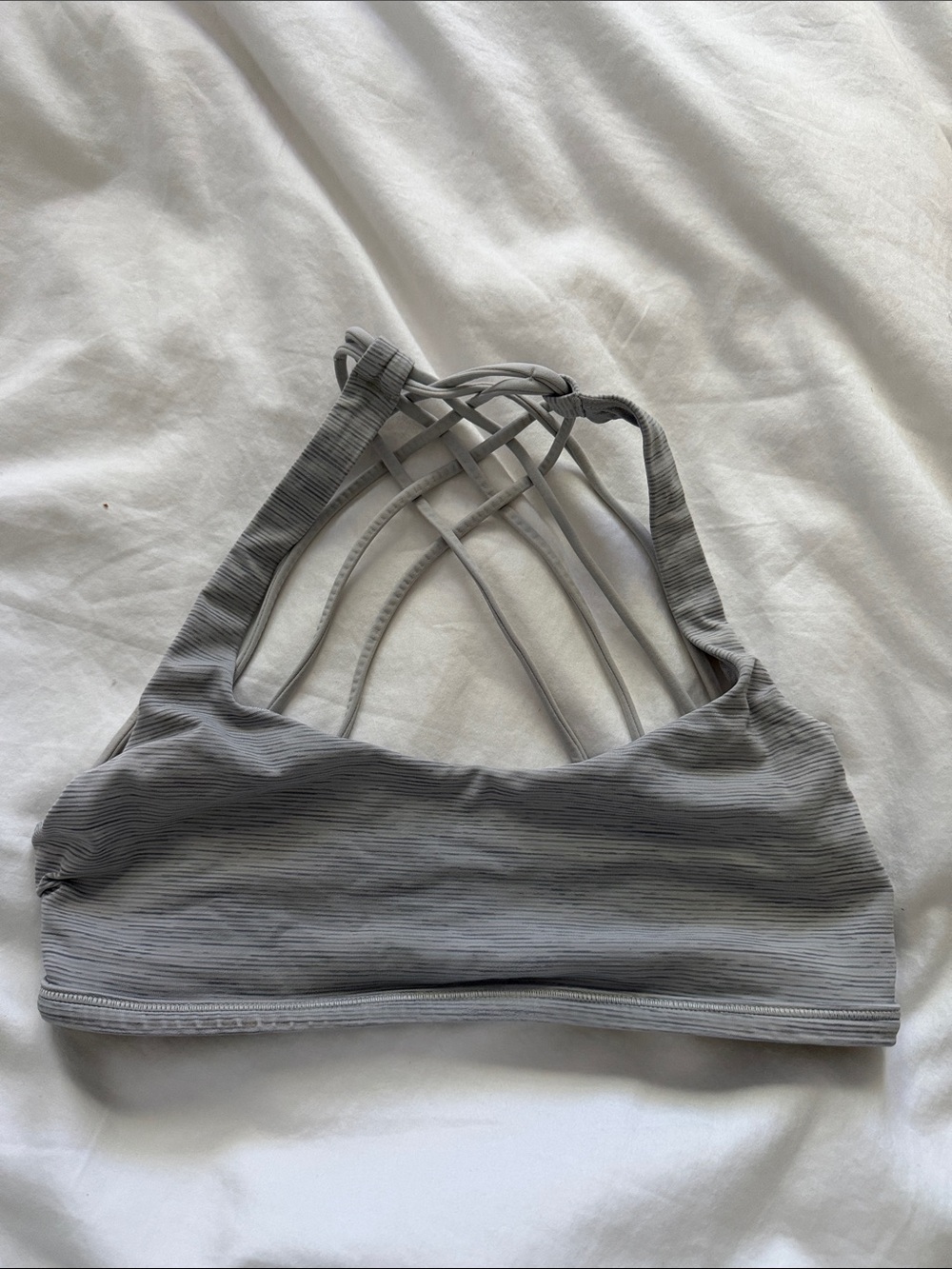 lululemon athletica free to be wild bra — grey